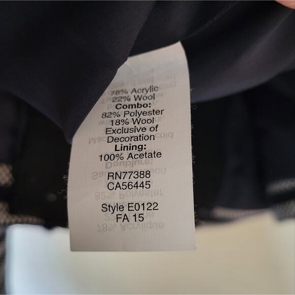 J. Crew Factory Tweed Stripe Crop Zip Up Blazer Jacket E0122 - Picture 8 of 9